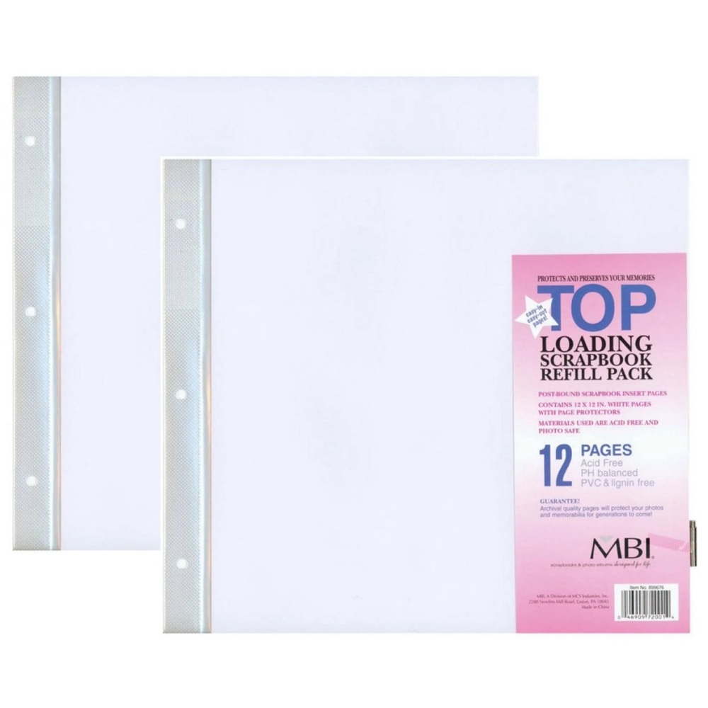 MCS MBI 12x12" Scrapbook Page Protectors & Paper Expansion Page Refills (899676)